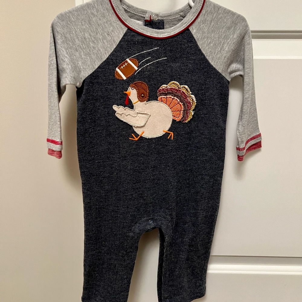 Thanksgiving football onesie